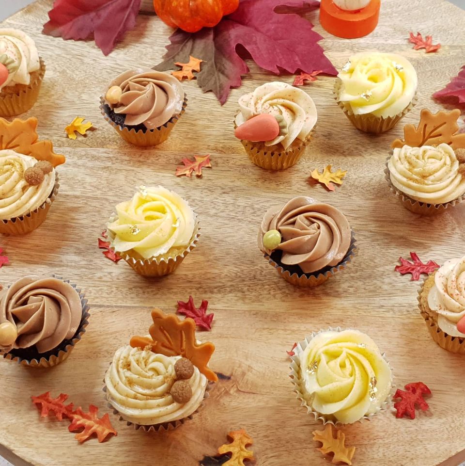 Herfst 12 Mini Cupcakes