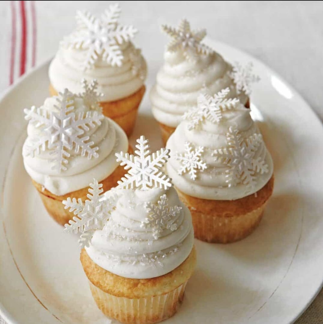 Wit kerstboom Cupcakes
